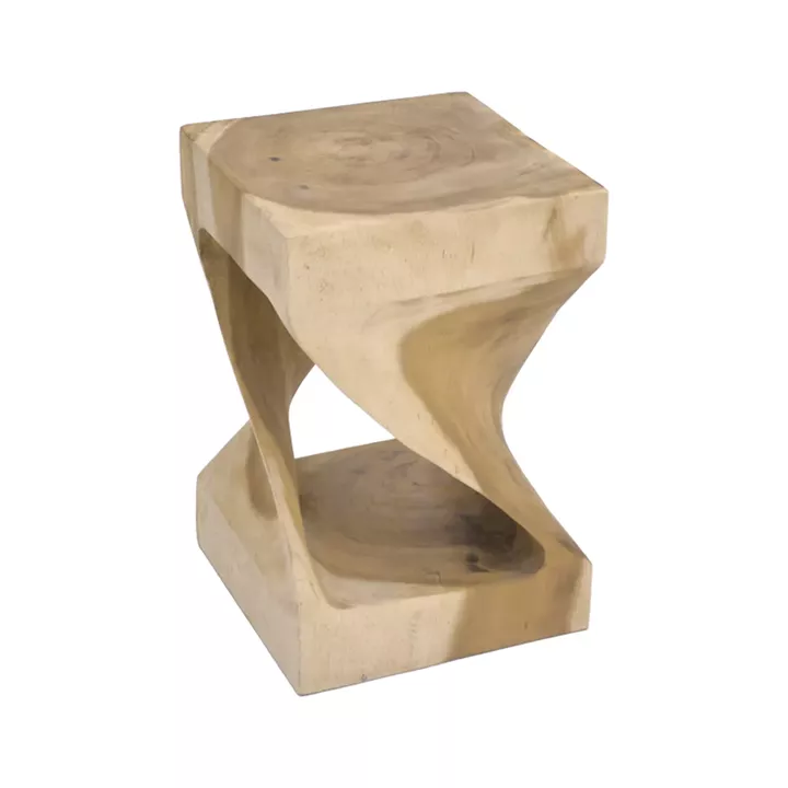 Stool Table Cabair pakoworld suar wood in natural shade 30x30x46cm
