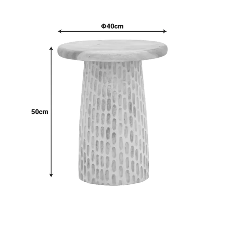 Side table Cortney pakoworld suar wood in natural shade D40x50cm