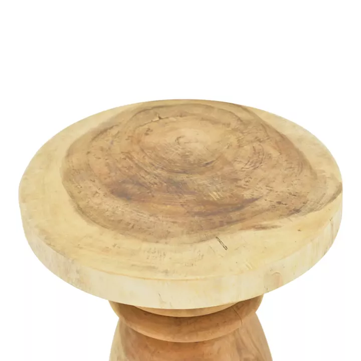 Side table Bolemo pakoworld suar walnut wood D50x45cm