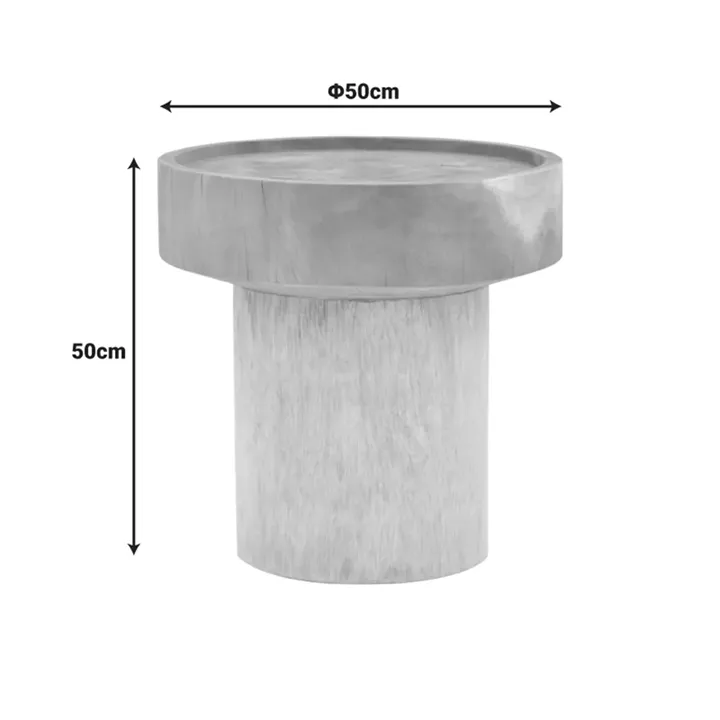 Side table Orbina pakoworld suar wood in natural shade D50x50cm
