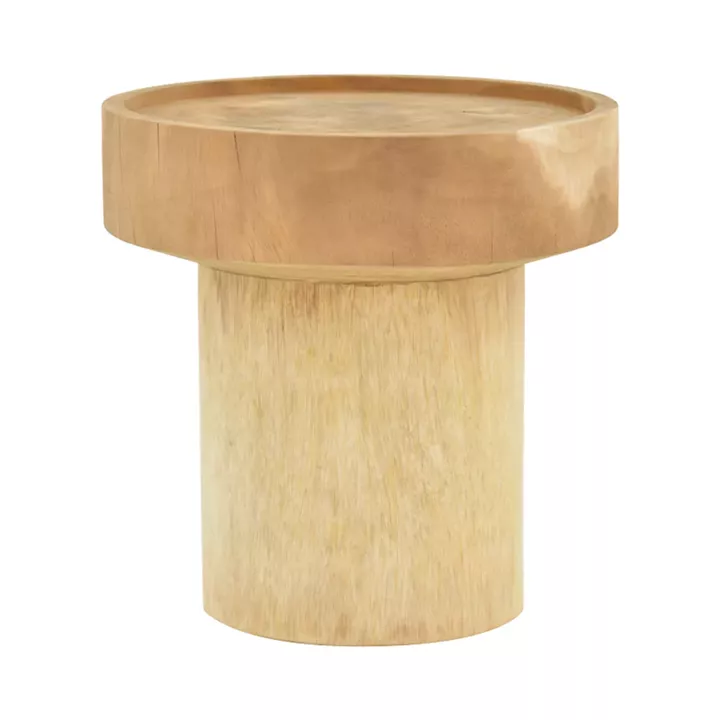 Side table Orbina pakoworld suar wood in natural shade D50x50cm