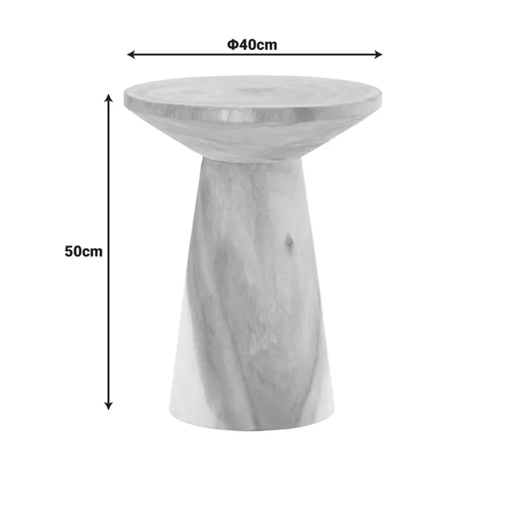 Cialo pakoworld suar wood side table in natural shade D40x50cm
