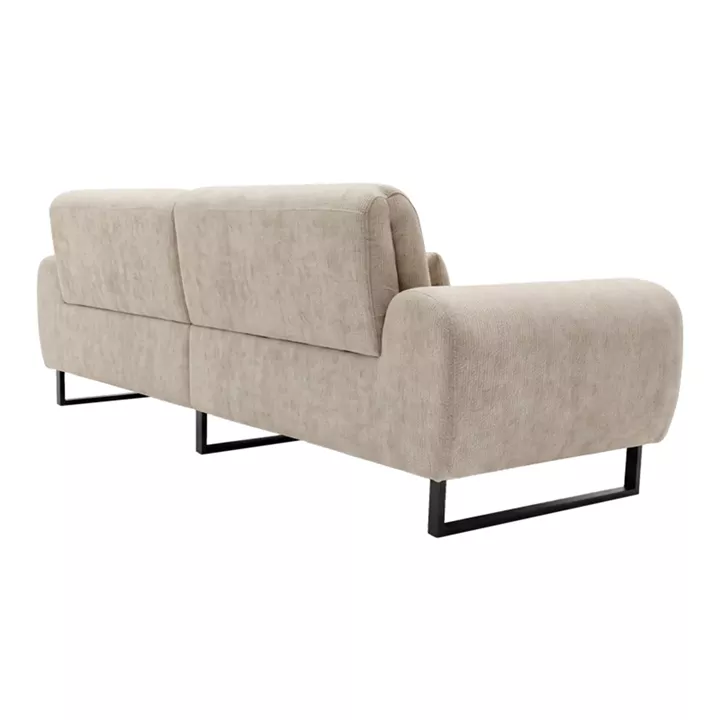 Four seater sofabed Dorana pakoworld beige fabric 286x89x83cm