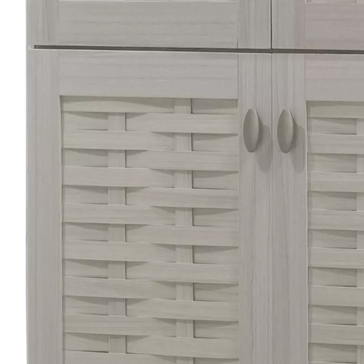 Shoe cabinet MANTAM pakoworld 24 pairs white-grey 78x40x170.5cm