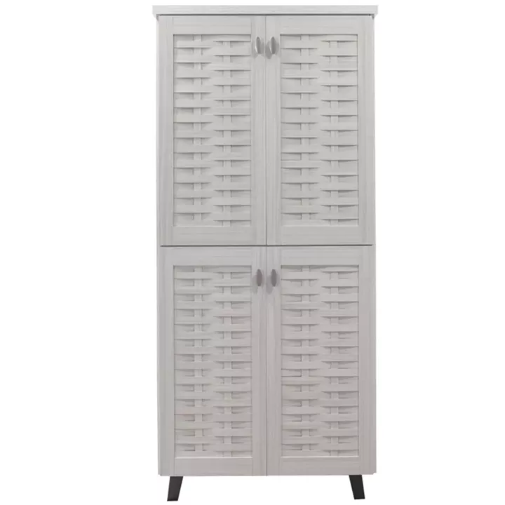 Shoe cabinet MANTAM pakoworld 24 pairs white-grey 78x40x170.5cm