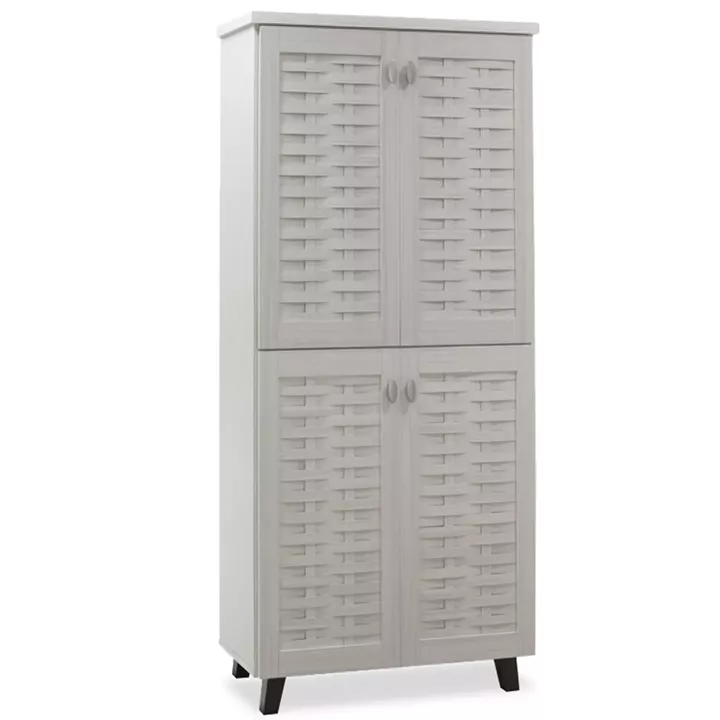 Shoe cabinet MANTAM pakoworld 24 pairs white-grey 78x40x170.5cm