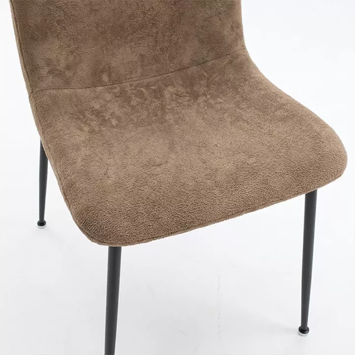 Gratify pakoworld chair brown fabric with metal black leg