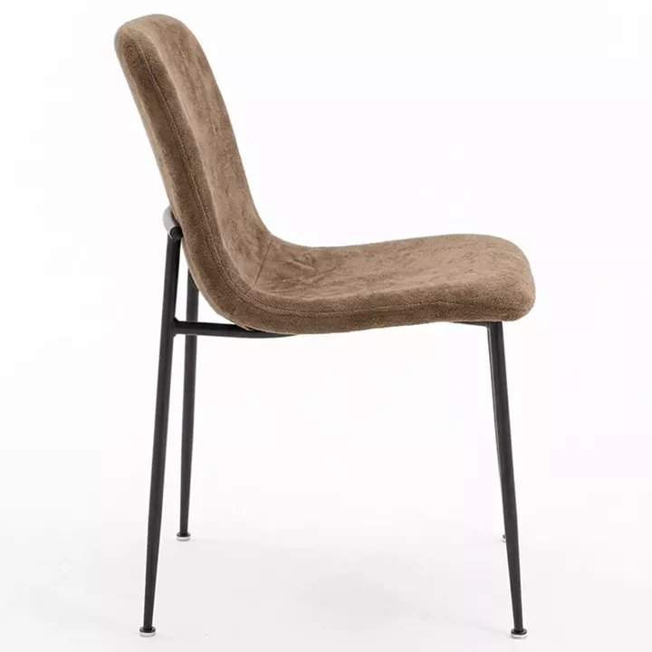 Gratify pakoworld chair brown fabric with metal black leg