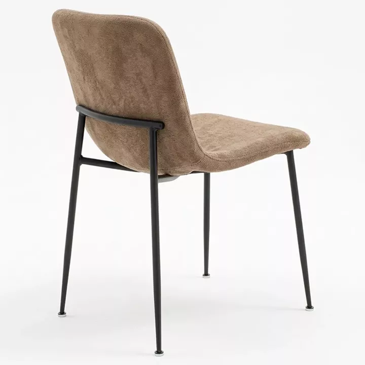 Gratify pakoworld chair brown fabric with metal black leg