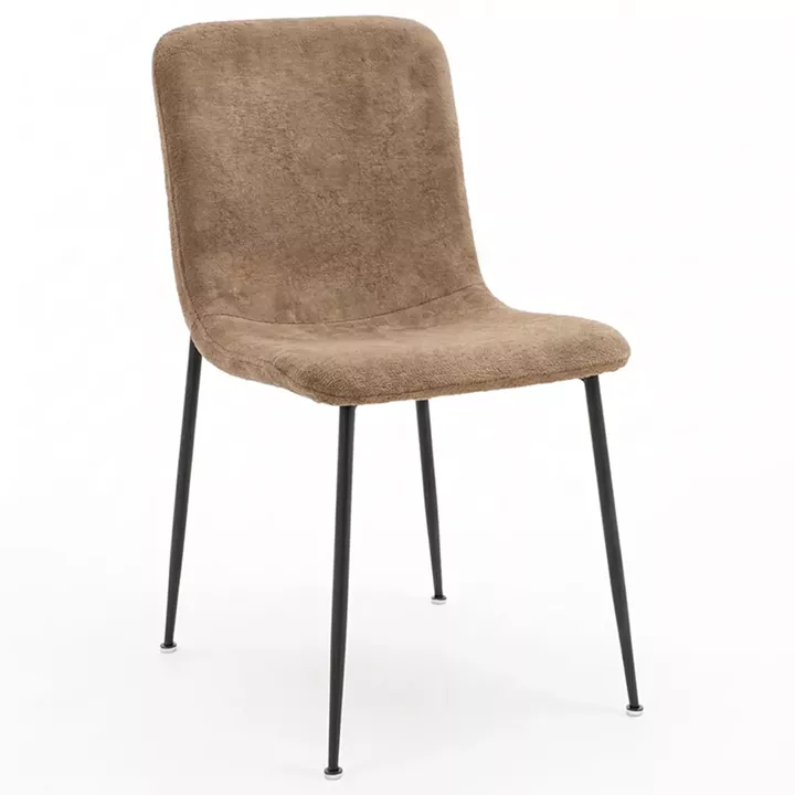 Gratify pakoworld chair brown fabric with metal black leg