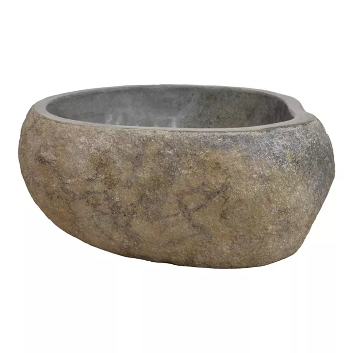 Lavello pakoworld countertop washbasin grey stone 35x35x25cm