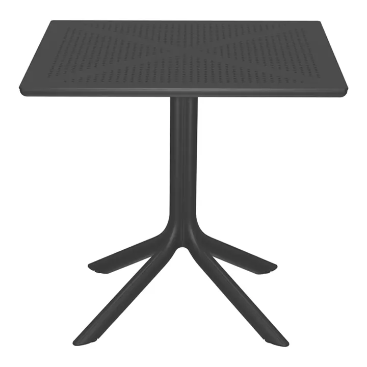 Τραπεζαρία Zoi Groovy pakoworld σετ 5τεμ ανθρακί PP 80x80x74εκ
