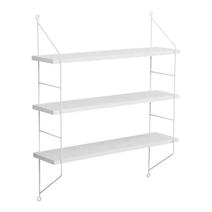 Ραφιέρα τοίχου Vender  pakoworld λευκή 60x15x70εκ