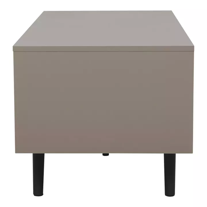 Τραπέζι σαλονιού Nectra pakoworld taupe με μαύρο 100x50x45εκ