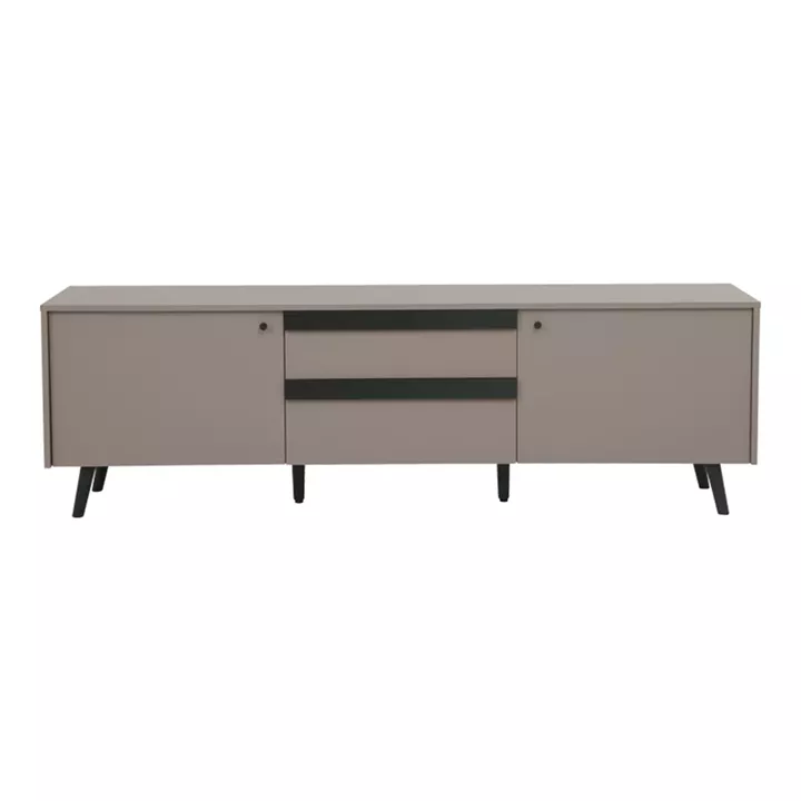 Έπιπλο τηλεόρασης Nectra pakoworld taupe με μαύρο 180x40x56εκ