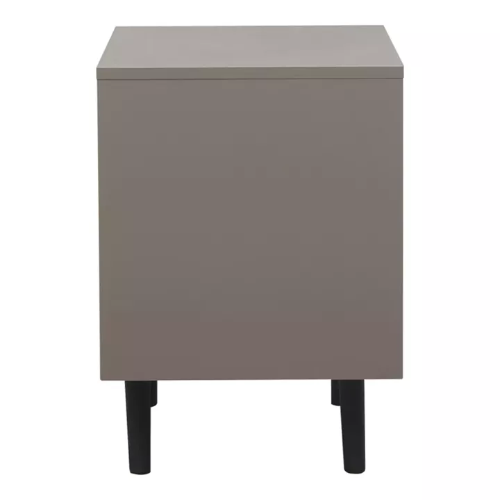 Κομοδίνο Nectra pakoworld taupe με μαύρο 50x40x56εκ