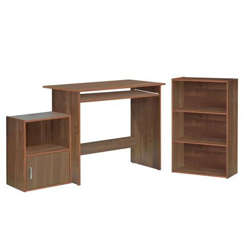 DECON Set Γραφείο Κερασί: Γραφείο 90x50x75cm Βιβλιοθήκη 50x23x80cm Ντουλάπι 41x29x54cm