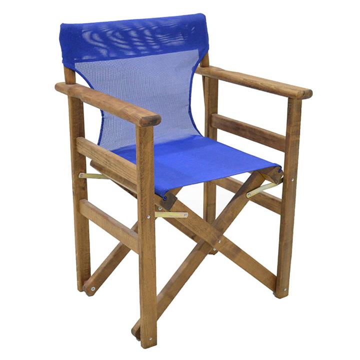 transparent fabric pakoworld for director's chairs color blue for professional use