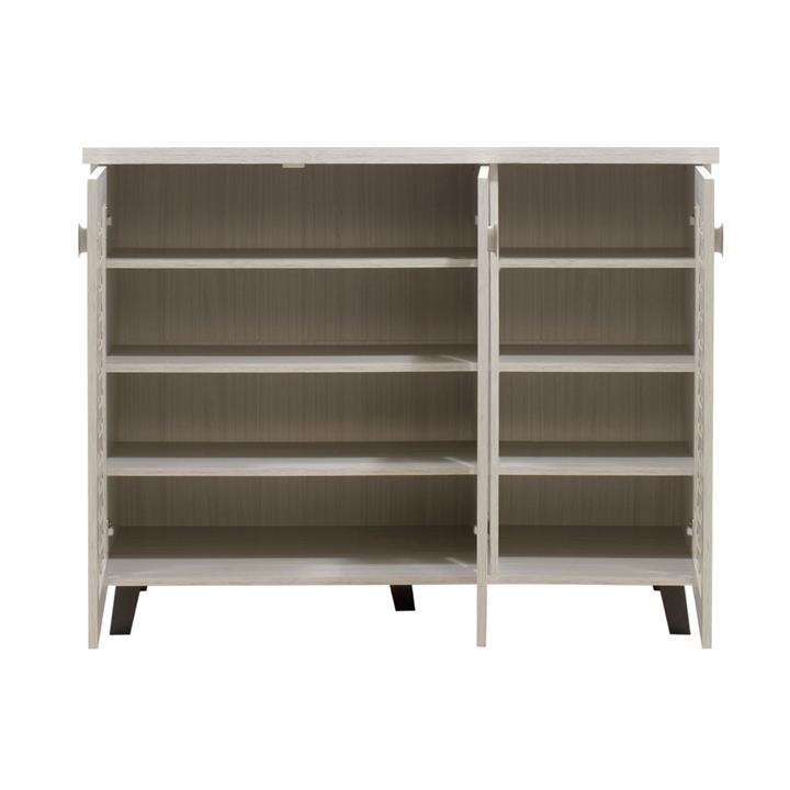 Shoe cabinet MANTAM pakoworld 16 pairs white-grey 115.5x40x92cm