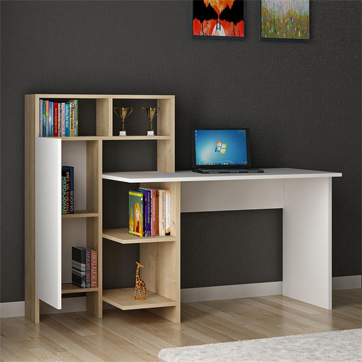 Office desk Slate pakoworld in white-oak color 120x60x112cm