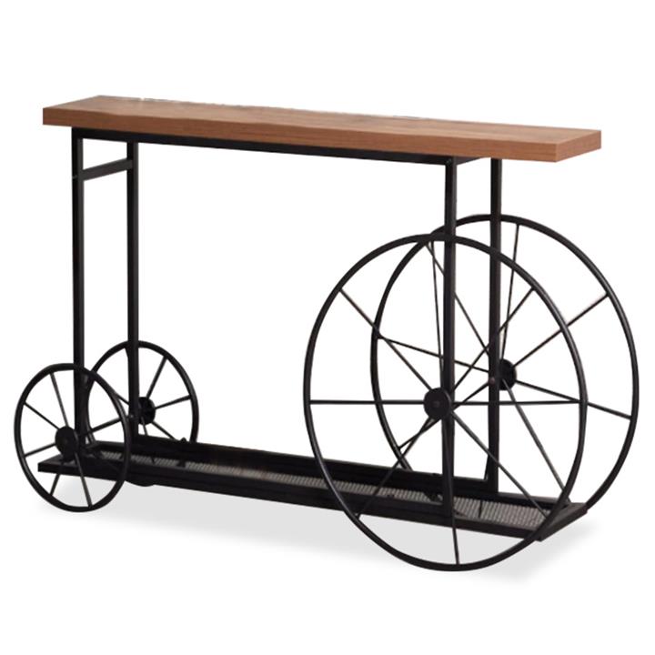 Console Bike pakoworld in black-walnut color 148x28x85cm