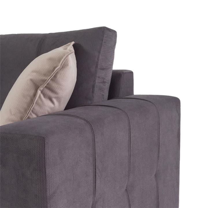 Corner sofa Boston pakoworld right corner anthracite-cypress fabric 280x225x90cm