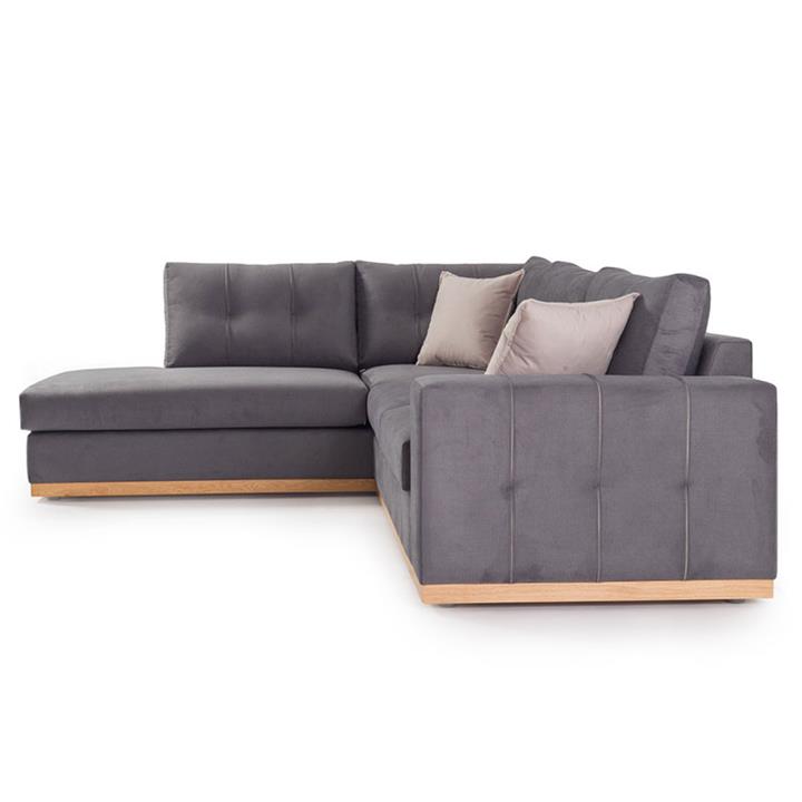 Corner sofa Boston pakoworld right corner anthracite-cypress fabric 280x225x90cm
