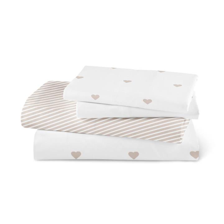 Bedsheet Mix & Match Hearts Double Size