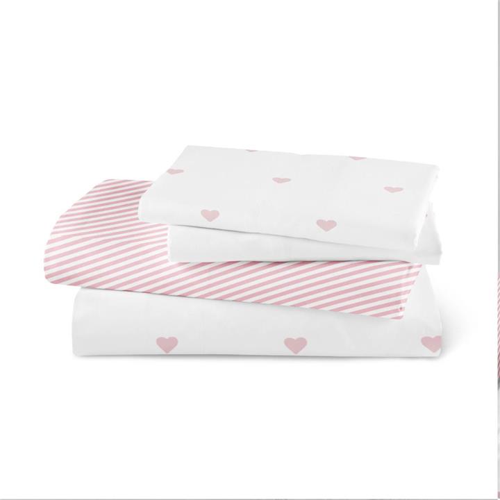 Bedsheet Mix & Match Hearts Double Size