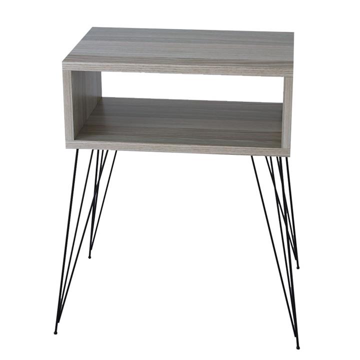 Nightstand Naida pakoworld grey-black 45x30x59cm