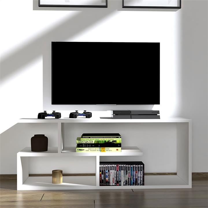 TV Stand Waldo pakoworld white 100x29.5x40cm