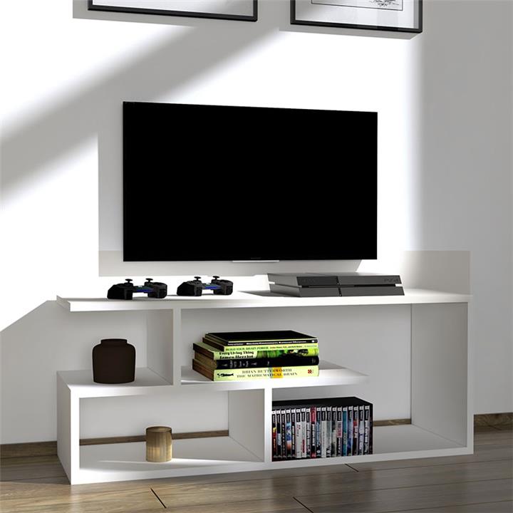 TV Stand Waldo pakoworld white 100x29.5x40cm