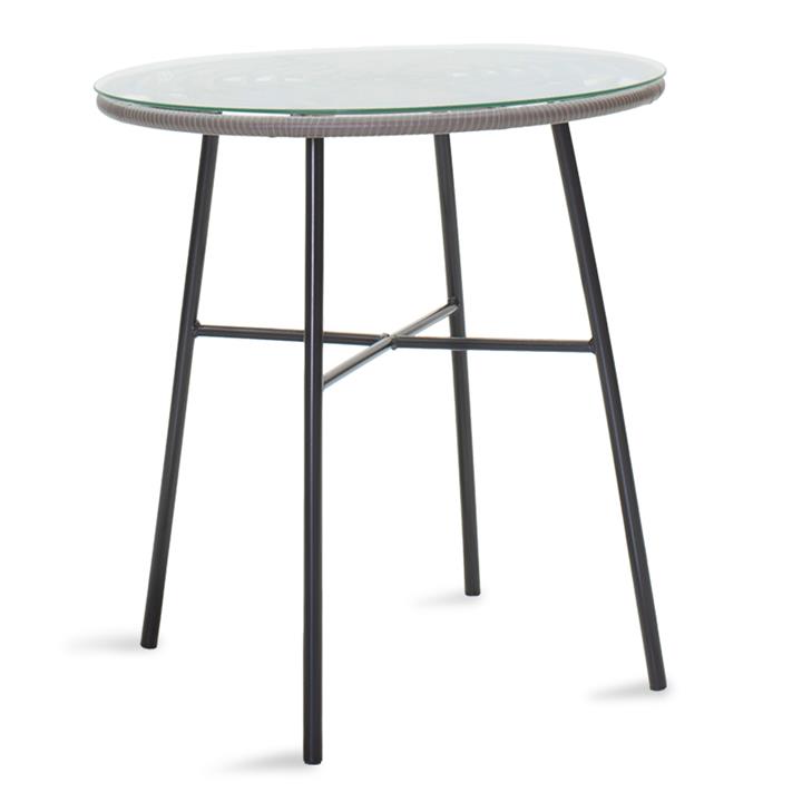 Gaus-Naoki garden dining set 3pcs pakoworld metal black pe gray.