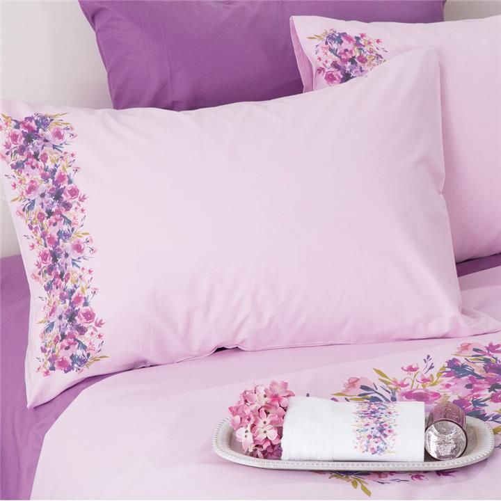 Bedsheet Digital Print Set Peony Queen Size