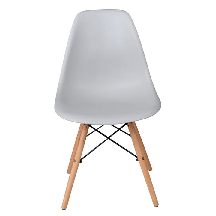 ART Wood Καρέκλα Τραπεζαρίας - Κουζίνας, Πόδια Οξιά, Κάθισμα PP Γκρι - 1 Step K/D - Pro