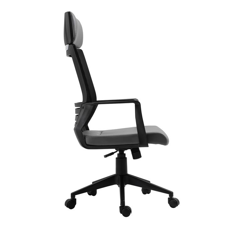 BF2500 Πολυθρόνα Γραφείου Διευθυντή Mesh Μαύρο - Pu Γκρι