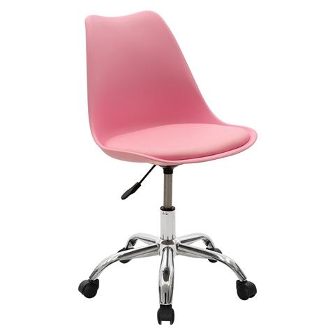 Office chair Gaston II pakoworld pp- pu in pink color