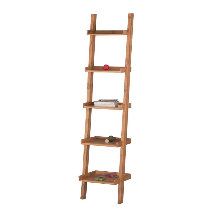 LADDER Βιβλιοθήκη - Ραφιέρα Ξύλο Ακακία Φυσικό