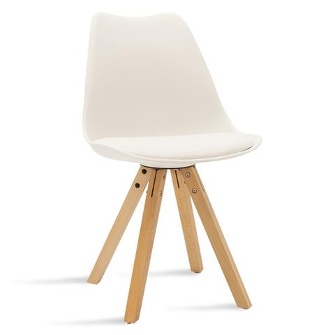 Caron chair pakoworld PP white-natural leg