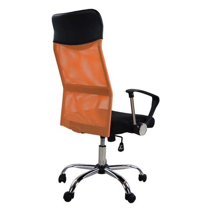 Office chair HM1000.02 Black Orange Mesh chromed leg 61x58x118