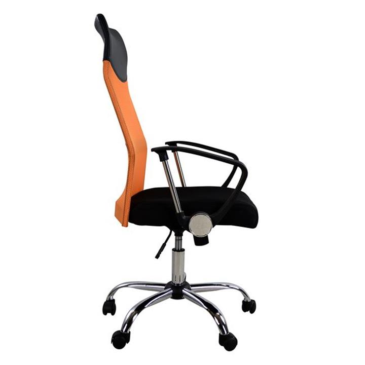 Office chair HM1000.02 Black Orange Mesh chromed leg 61x58x118