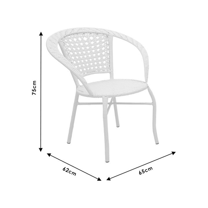 Garden lounge set Saylor pakoworld set 3pcs metal-pe rattan brown