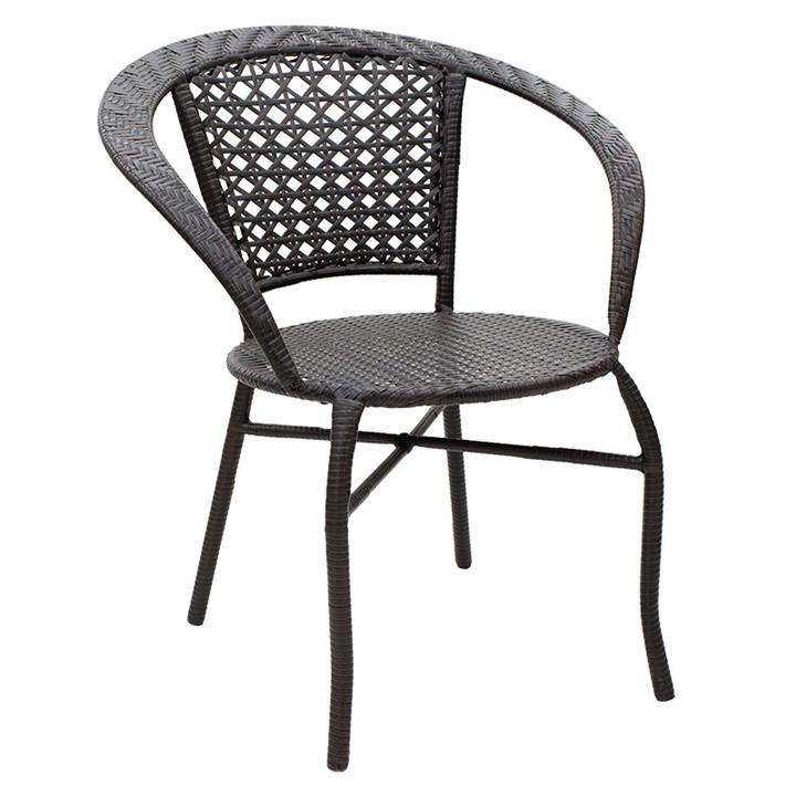 Garden lounge set Saylor pakoworld set 3pcs metal-pe rattan brown