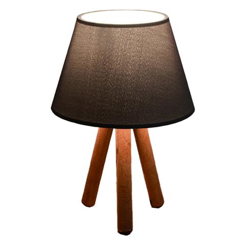 Table lamp PWL-1071 pakoworld Ε27 black-walnut D22x32cm