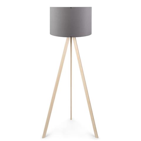Floor lamp PWL-1060 pakoworld Ε27 natural-gray D38x140cm