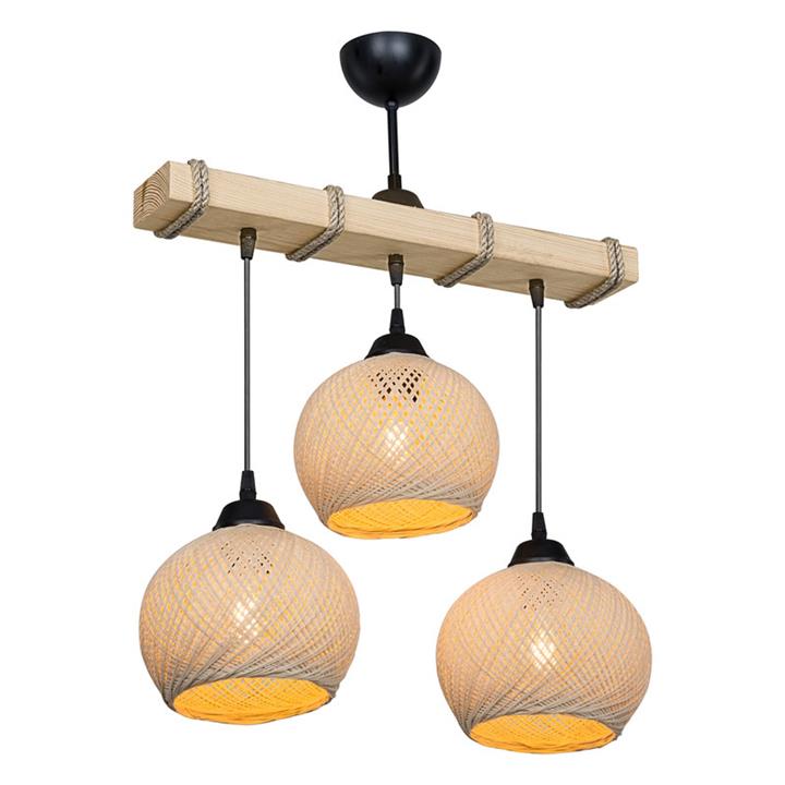 Ceiling light PWL-1120 pakoworld Ε27 cream-natural 50x20x63cm