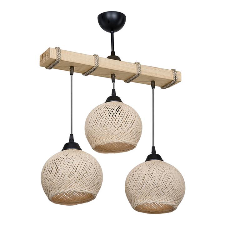 Ceiling light PWL-1120 pakoworld Ε27 cream-natural 50x20x63cm