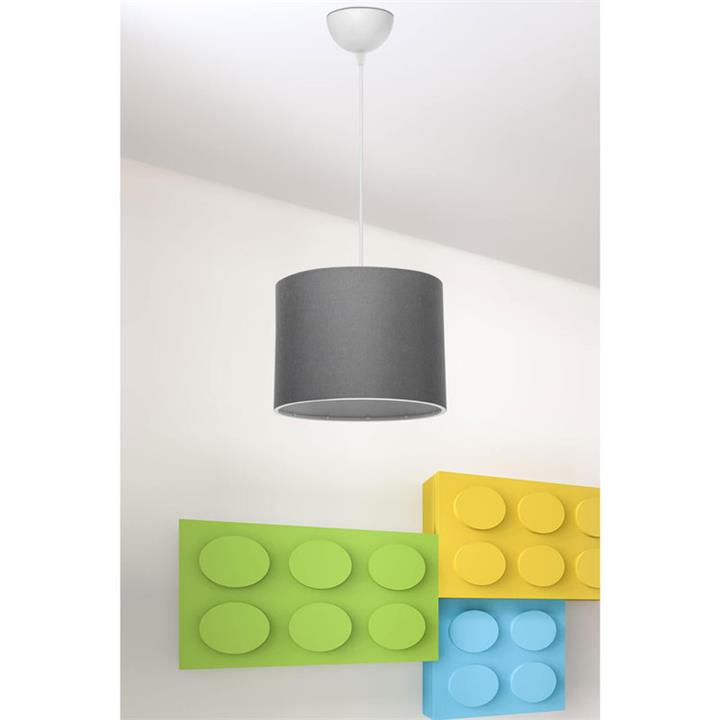 Φωτιστικό οροφής PWL-1115 pakoworld Ε27 γκρι-λευκό Φ22x60εκ