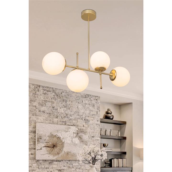 Φωτιστικό οροφής PWL-1128 pakoworld Ε27 χρυσό 70x20x65εκ