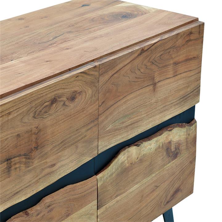 Cabinet Imena pakoworld solid wood 4cm walnut-black 148x43.5x86cm
